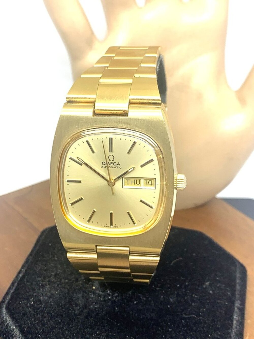 Omega 166.0192 Men's Watch 1020 Vintage Swiss Automatic Day Date Gold Steel 36mm